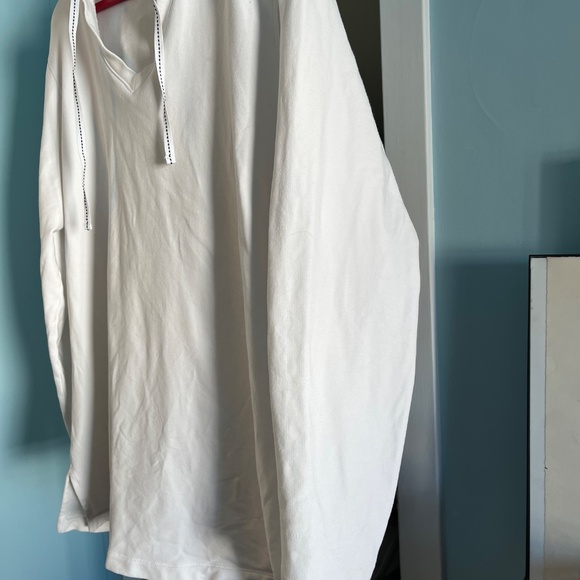 Land’s End White Hooded Sweatshirt, L - Picture 2 of 9